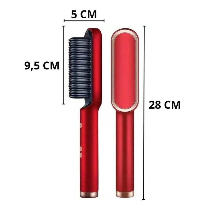 Super Escova Alisadora, Chapinha de cabelo 5 em 1 - Temperatura Ajustável