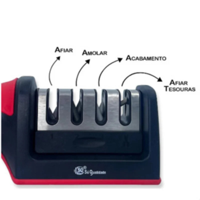 Afiador Amolador De Facas E Tesouras 4 In 1 Profissional